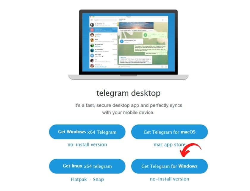 Tải telegram bằng cách truy cập vào Telegram Website
