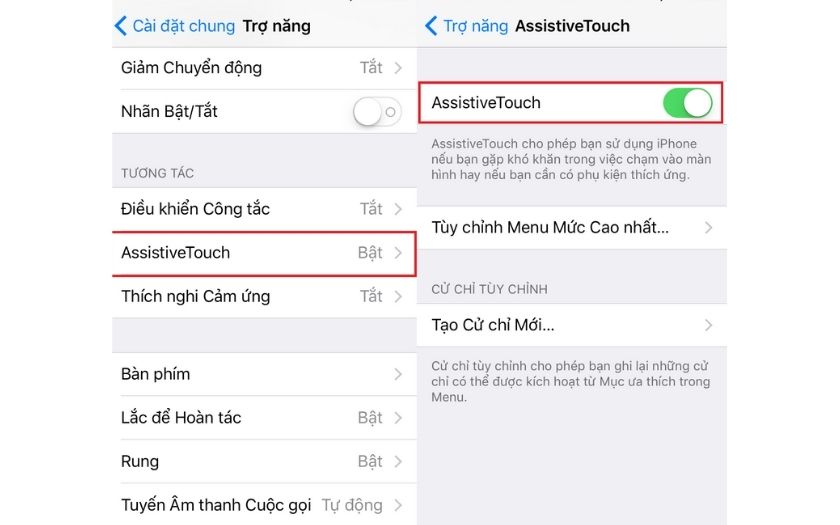 Tắt nguồn iPhone bằng công cụ AssistiveTouch