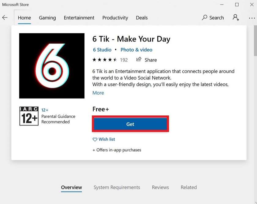 Tải video TikTok trên 6 Tik Windows 10 bước 2