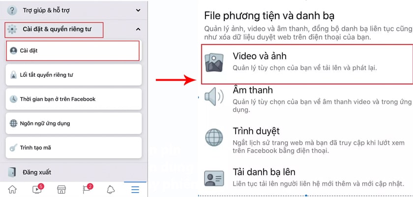 Hướng dẫn cách bật, tắt tự phát video trên Facebook bằng điện thoại