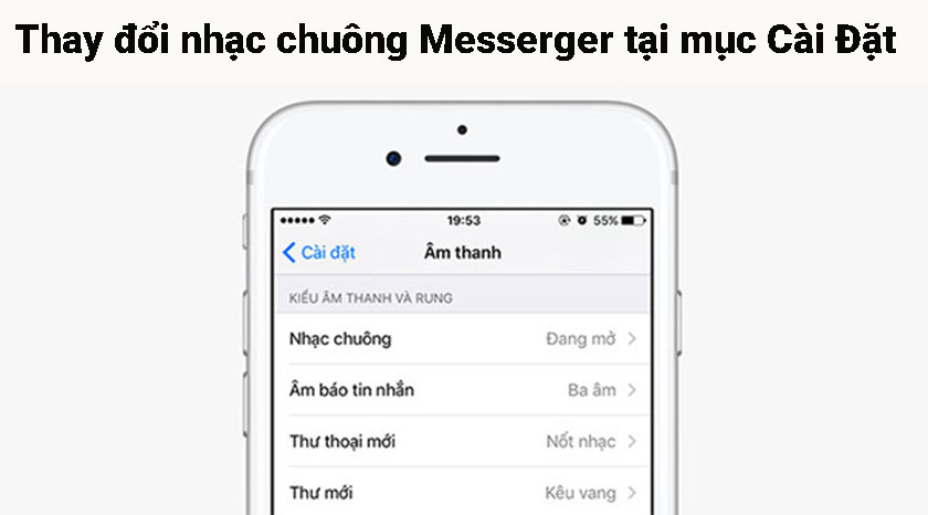 Cách đổi nhạc chuông Messenger trên iPhone trong phần cài đặt