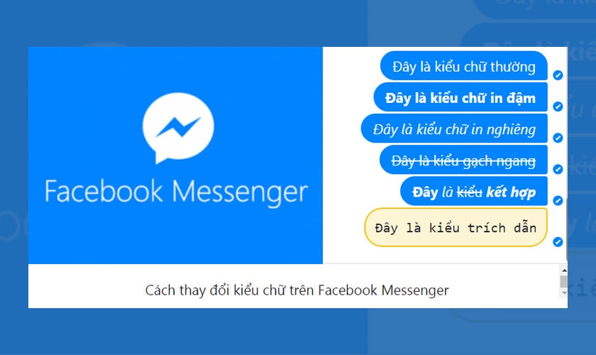 Cách in đậm chữ trong chat Messenger bằng công thức