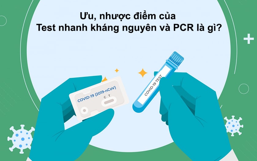 So sánh Test nhanh kháng nguyên và PCR chi tiết