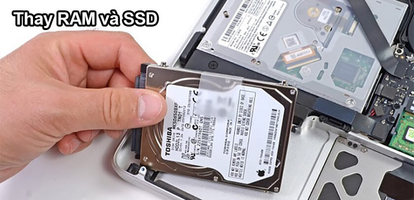 Nâng cấp thanh RAM, SSD