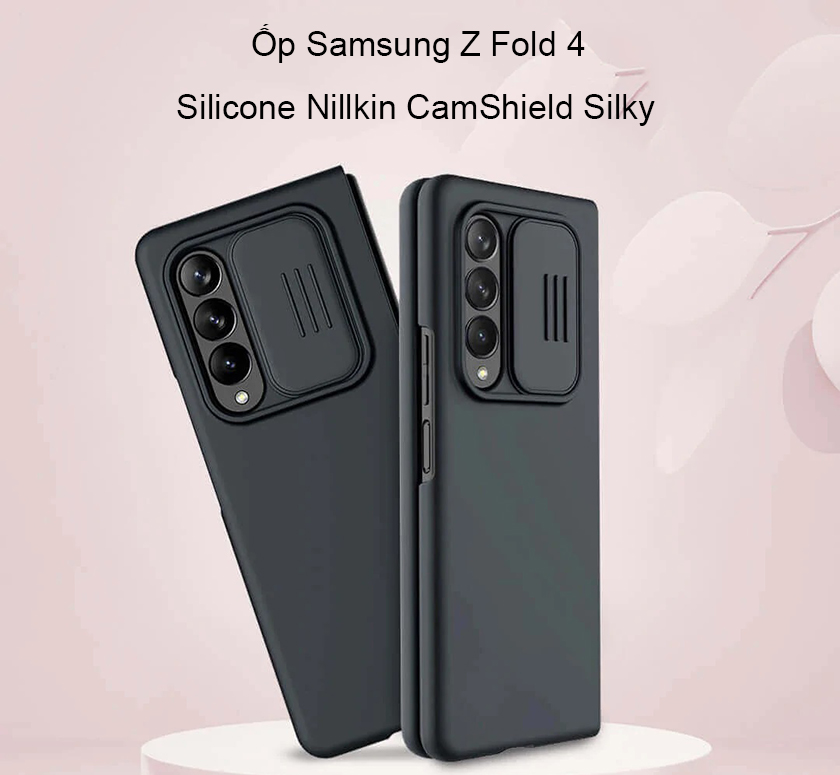 Ốp Samsung Z Fold 4 Silicone Nillkin CamShield Silky