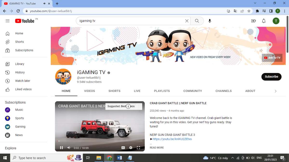 Kênh Youtube iGaming TV
