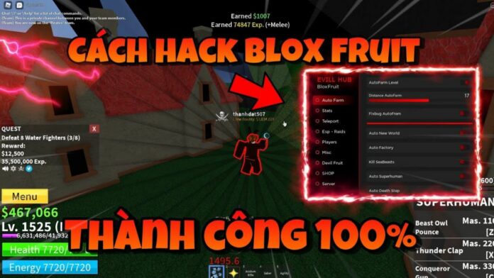 Cách hack Blox Fruit trên điện thoại không cần key