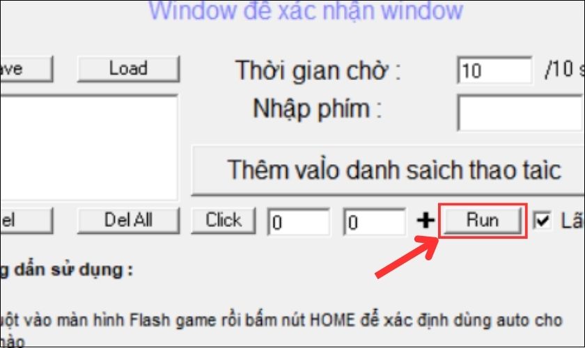Nhấn nút End trên bàn phím hoặc nút Run trên giao diện phần mềm