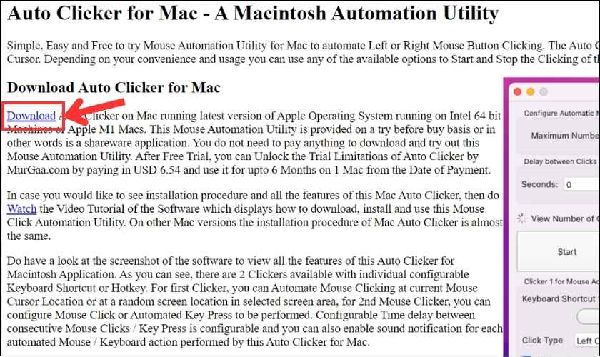 Cách tải Auto Click trên MacOS