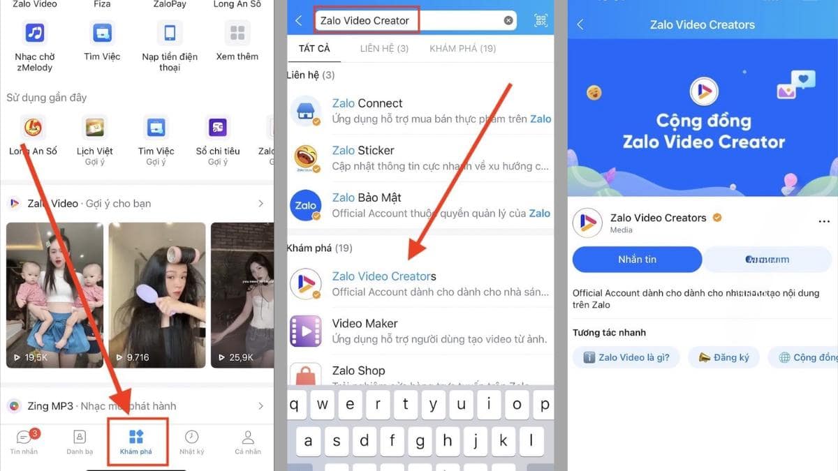Cách đăng ký Zalo video ngắn bằng ứng dụng Zalo