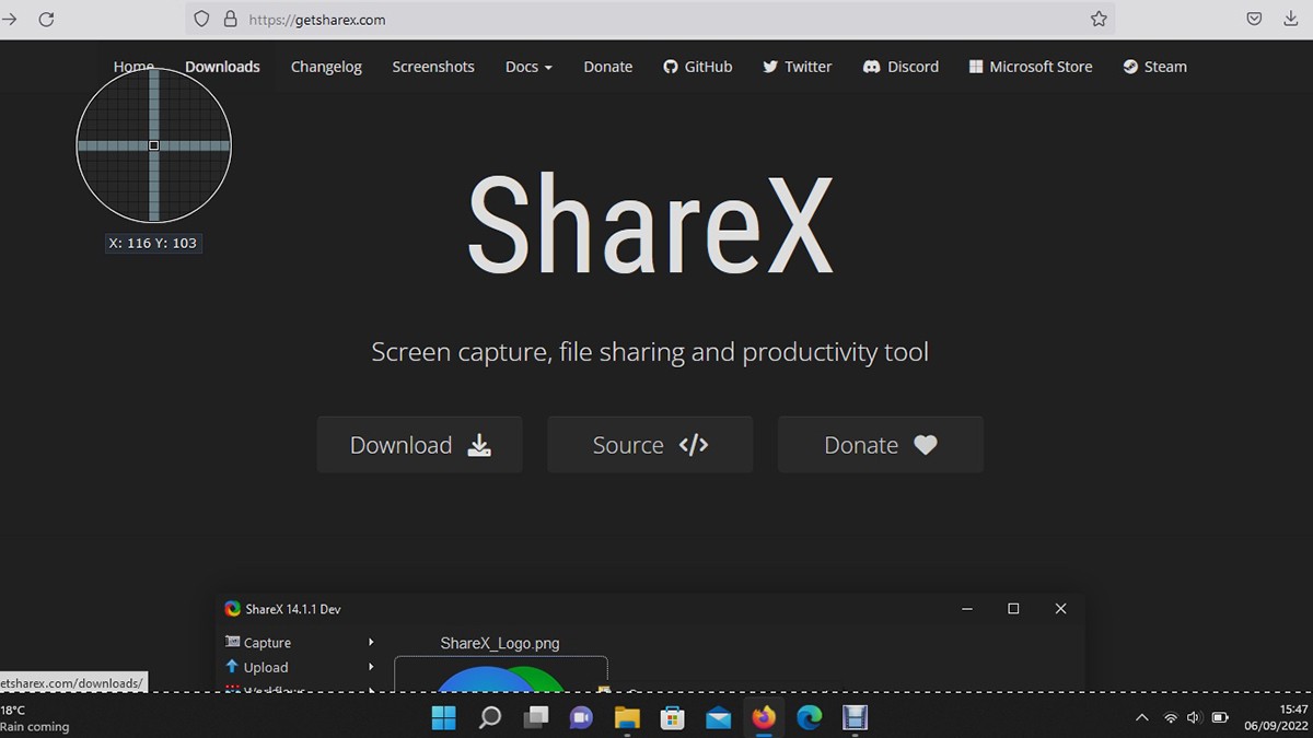 Dùng phần mềm ShareX