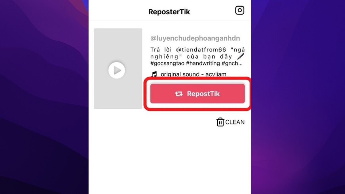 Xóa logo của TikTok trên video sử dụng ResposterTik bước 3