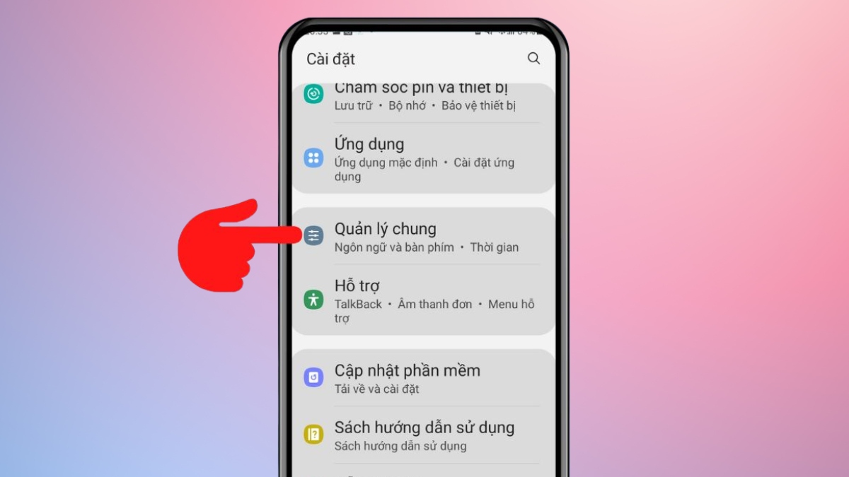Bố cục bàn phím Samsung