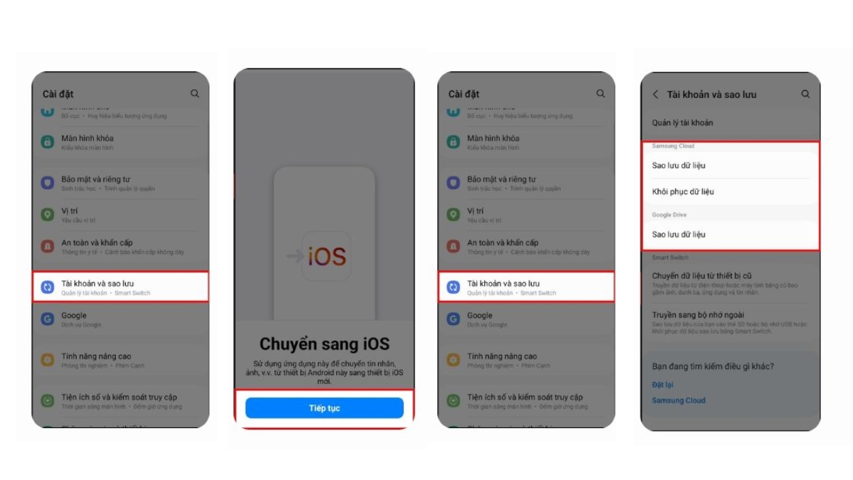 Đồng bộ dữ liệu nhờ Move to iOS