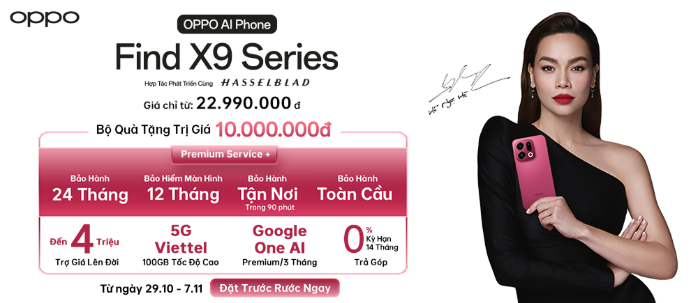 Đặt mua OPPO Find X9 tại CellphoneS nhận ngay quà tặng 10 triệu đồng